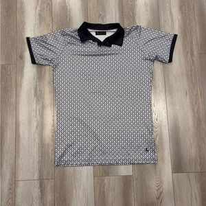 Tailored Athlete Patterned Open Collar Polo Shirt Size XL